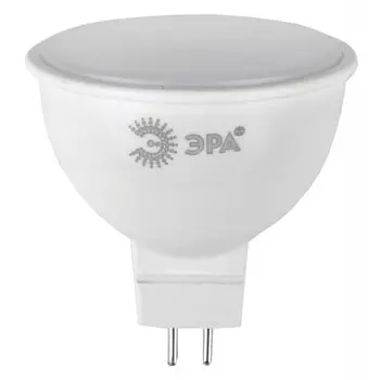 Лампа светодиодная GU5.3, MR16, 10Вт, 800лм, 4000K/нейтральный, 80 Ra, Эра LED MR16-10W-840-GU5.3 (Б0032996)