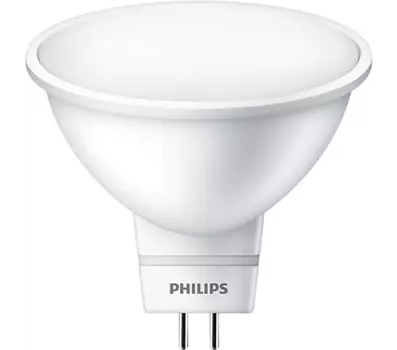 Лампа светодиодная GU5.3, MR16, 5Вт, 400лм, 2700K/теплый, 80 Ra, Philips LED spot 5-50W 120D 2700K 220V (929001844508 / 871869679314500 )