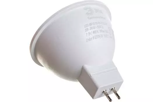 Лампа светодиодная GU5.3, MR16, 7 Вт, 560лм, 4000K/нейтральный, 80 Ra, Эра RED LINE LED MR16-7W-840-GU5.3 R (Б0050690)