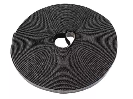 Лента-липучка Netko RVEC10X10BCK, 10 мм x 10000 мм, с насечками для отрыва (каждые 2 см), черный (RVEC10X10BCK)