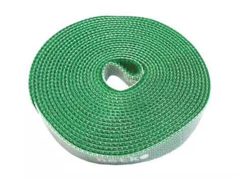 Лента-липучка Netko RVEC10X3GRN, 10 мм x 3000 мм, с насечками для отрыва (каждые 2 см), зеленый (RVEC10X3GRN)