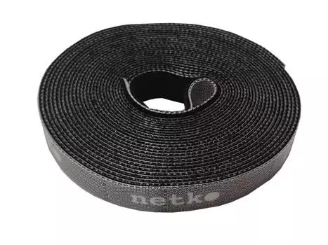 Лента-липучка Netko RVEC14,5X5BCK, 14.5 мм x 5м, с насечками для отрыва (каждые 2 см), черный (RVEC14,5X5BCK)