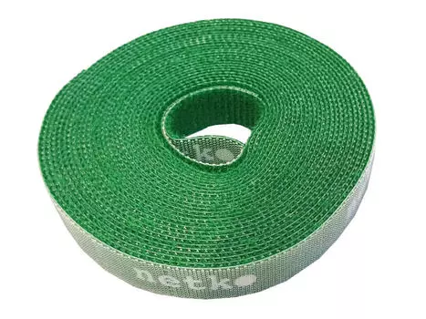 Лента-липучка Netko RVEC14,5X5GRN, 14.5 мм x 5м, с насечками для отрыва (каждые 2 см), зеленый (RVEC14,5X5GRN)