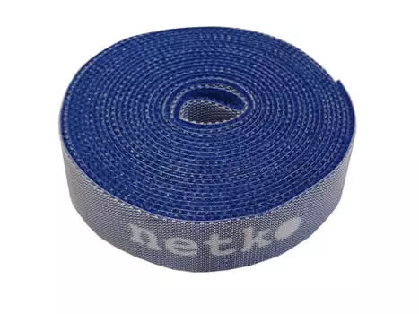 Лента-липучка Netko RVEC20X3BLE, 20 мм x 3000 мм, с насечками для отрыва (каждые 2 см), синий (RVEC20X3BLE)