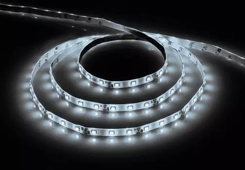 Лента светодиодная 27744, 1 м, SMD 2835, 60 шт./4.8 Вт на метр, 12V, 6500K, холодный белый, IP20 Feron
