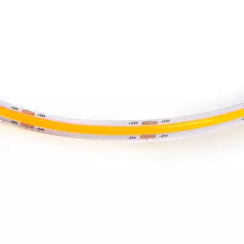 Лента светодиодная, 5 м, COB, 480 шт./12 Вт на метр, 24V, 6500 K, холодный белый, IP20 Feron (48272)