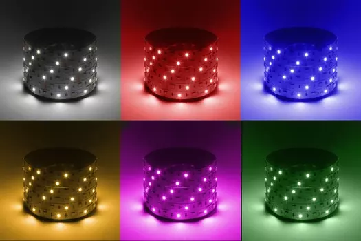 Лента светодиодная LS5050 -14,4-60-12-RGB+W-IP20-1 year-5m, 5 м, PLS 5050, 60 шт./14.4 Вт на метр, 12V, RGB/белый, IP20 Эра (Б0059911)