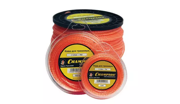 Леска триммерная Champion Twisted Square, витой квадрат (твист) 3ммx25м (C7007)