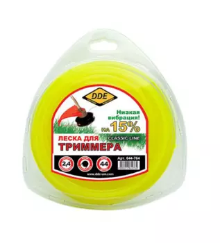 Леска триммерная DDE Classic line, круг 2.4ммx44м (644-764)