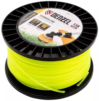 Леска триммерная Denzel 96293, квадрат 2.7 мм x 138 м (96293)