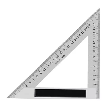 Линейка Deli 20 см, металл, серебристый (104521)