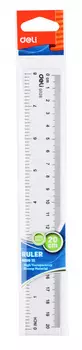 Линейка Deli 20см, пластик, в ассортименте (EG02612)