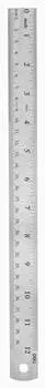 Линейка Deli 30 см, металл, серебристый (1002630)