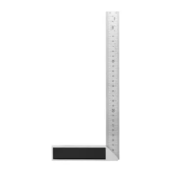 Линейка Deli 30 см, металл, серебристый (104517)