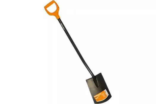 Лопата штыковая с черенком FISKARS Solid, ширина 18см (1026683)