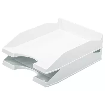 Лоток для бумаг горизонтальный Brauberg Modern 1 отделение, пластиковый, белый (238026)