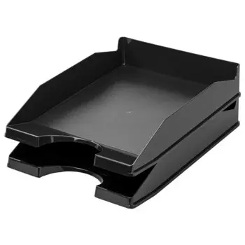 Лоток для бумаг горизонтальный Brauberg Modern 1 отделение, пластиковый, черный (238024)