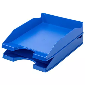 Лоток для бумаг горизонтальный Brauberg Modern 1 отделение, пластиковый, синий (238027)