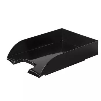 Лоток для бумаг горизонтальный Brauberg Office style 1 отделение, пластиковый, черный (237286)