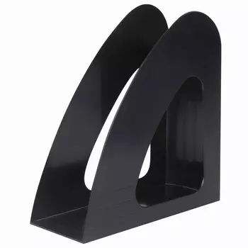 Лоток для бумаг вериткальный Brauberg Delta 1 отделение, пластиковый, черный (237239)