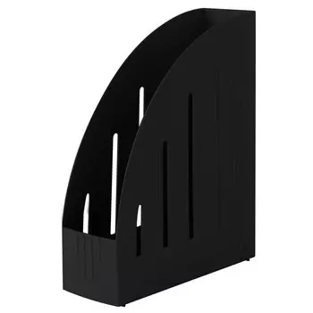 Лоток для бумаг вертикальный Brauberg Energy 1 отделение, пластиковый, черный (231549)