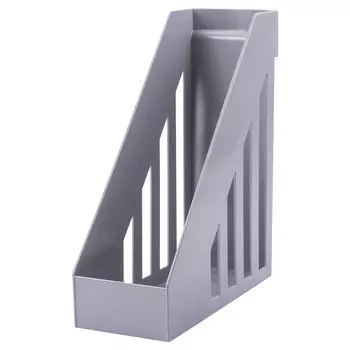 Лоток для бумаг вериткальный Brauberg MAXI 1 отделение, пластиковый, серый (231051)