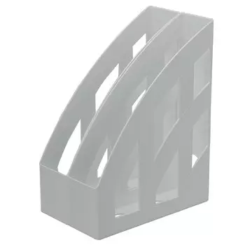 Лоток для бумаг вертикальный Brauberg Modern 1 отделение, пластиковый, серый (238029)