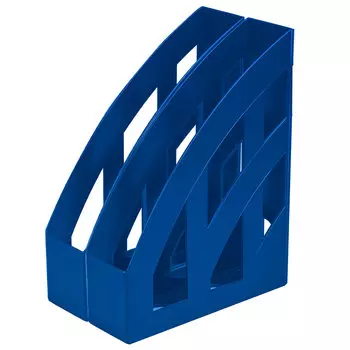 Лоток для бумаг вертикальный Brauberg Modern 1 отделение, пластиковый, синий (238031)