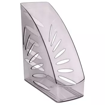 Лоток для бумаг вериткальный СТАММ Тропик 1 отделение, пластиковый, тонированный серый (237037)