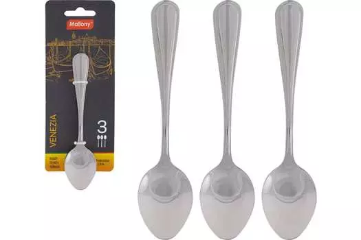 Ложка чайная Mallony VENEZIA, 3 шт. (007228)