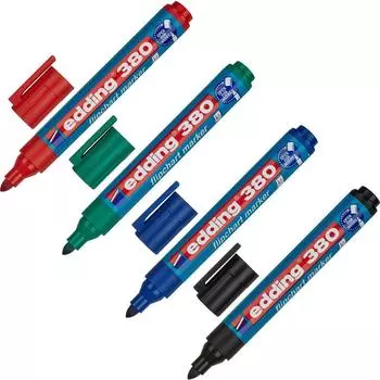 Маркер для флипчарта Edding, 4 шт., ассорти (E-380/4S)