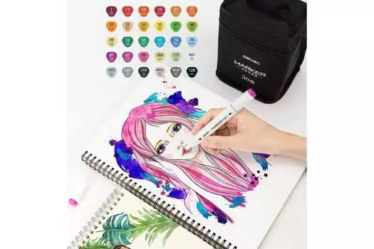 Маркер для скетчинга Deli, 30шт., ассорти (70807-30)