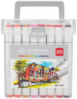 Маркер для скетчинга Deli, 48шт., ассорти (70803-48)