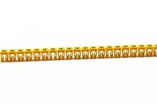 Маркер кабельный 9.4мм DKC Mark буква "N" для кабеля сечением 1.5-2.5мм, желтый (MKCNS2)