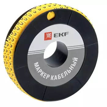 Маркер кабельный EKF цифра "0" для 1.5мм, 1000 шт., желтый (plc-KM-1.5-0)
