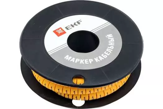 Маркер кабельный EKF цифра "1" для 1.5мм, 1000 шт., желтый (plc-KM-1.5-1)