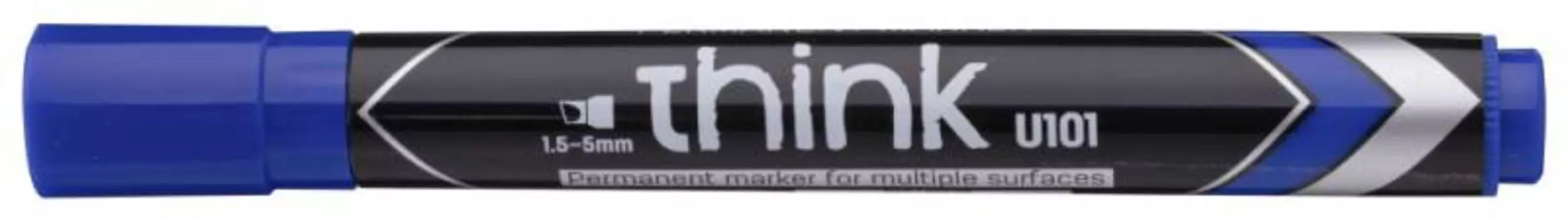 Маркер перманентый Deli Think, синий (EU10130)
