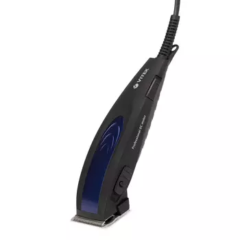 Машинка для стрижки VITEK VT-2576 BK, насадок 4, длина шнура 1.8 м, черный/синий (VT-2576BK)
