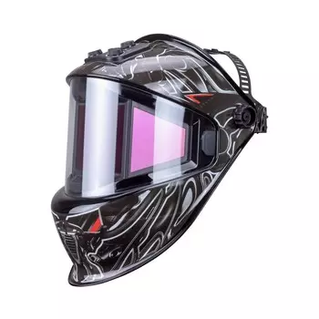 Маска сварщика FoxWeld КОРУНД МЕГА "ЧЁРНАЯ", светофильтр хамелеон, степень затемнения 4 DIN-13 DIN, смотровое окно 114х84 мм (5989)