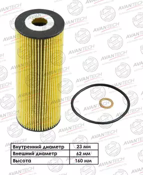 Масляный фильтр Avantech для SsangYong (OF1106)