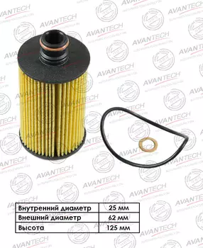 Масляный фильтр Avantech для SsangYong (OF1203)