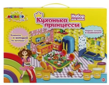 Масса для лепки ALTACTO CLAY "Кухонька принцессы", 7 цветов, 595 г (ACL1502-137)