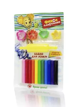 Масса для лепки Фиксики, 12 цветов, 200 г (FIX1502-013)