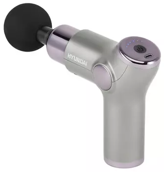 Массажер ручной для головы, затылка, шеи, плеч, рук, спины, бедер,стоп Hyundai H-MG890, 32, 30 Вт, антицеллюлитный массаж, массаж для похудения, выравнивание кожи, точечный массаж, серебристый (1549936)