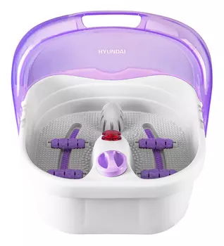 Массажер ванночка для ног Hyundai H-FB4550, 300Вт, инфракрасный прогрев, белый/фиолетовый (1473796)