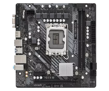 Материнская плата ASRock H610M-HVS, Socket1700, Intel H610, 2xDDR4, PCI-Ex16, 4SATA3, 7.1-ch, GLAN, 4 USB 3.2, VGA, HDMI, mATX, Retail