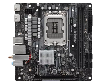 Материнская плата ASRock H610M-ITX/AC, Socket1700, Intel H610, 2xDDR4, PCI-Ex16, 4SATA3, 7.1-ch, GLAN, 4 USB 3.2, HDMI, DP, mini-ITX, Retail