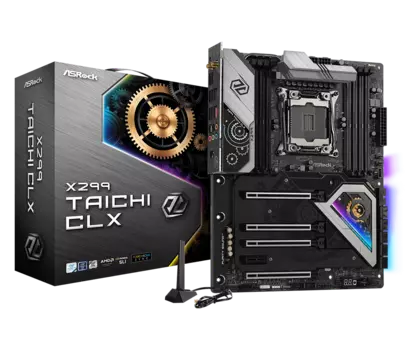 Материнская плата ASRock X299 TAICHI CLX, Socket2066, Intel X299, 8xDDR4, 4PCI-Ex16, 10SATA3, 7.1-ch, GLAN, 2.5GLAN, 4 USB 3.2, 1 USB Type-C, ATX, Retail