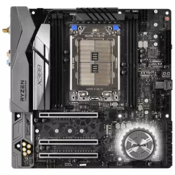 Материнская плата ASRock X399M Taichi, SocketTR4, AMD X399, 4xDDR4, 3PCI-Ex16, 8SATA3, 7.1-ch, 2xGLAN, 14 USB 3.1, HDMI, mATX, Retail