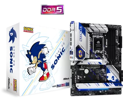 Материнская плата ASRock Z790 PG SONIC, Socket1700, Intel Z790, 4xDDR5 DIMM, 2PCI-Ex16, 8SATA3, 7.1-ch, 2.5GLAN, 10 USB 3.2, 2 USB Type-C, HDMI, DP, ATX, Retail